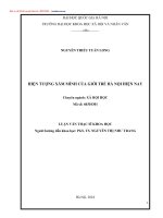 LUẬN văn THẠC sỹ HIỆN TƯỢNG xăm MÌNH của GIỚI TRẺ hà nội 