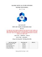 VẤN đề dân tộc TRONG THỜI kỳ QUÁ độ lên CHỦ NGHĨA xã hội  PHƯƠNG HƯỚNG NÂNG CAO GIÁO dục và đào tạo CHO dân tộc VIỆT NAM TRONG văn KIỆN đại hội XIII CỦA ĐẢNG CỘNG sản VIỆT NAM 