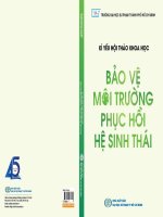 KỶ YẾU HỘI THẢO KHOA HỌC: KHÔI PHỤC VÀ BẢO VỆ RỪNG NGẬP MẶN ỨNG PHÓ VỚI BIẾN ĐỔI KHÍ HẬU