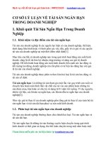 CƠ sở lý LUẬN về tài sản NGẮN hạn TRONG DOANH NGHIỆP 