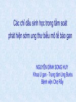 Các chỉ dấu sinh học hỗ trợ chẩn đoán HCC 