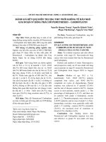 Đánh giá kết quả điều trị ung thư phổi không tế bào nhỏ giai đoạn IV bằng phác đồ Pemetrexed – Carboplatin