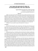 Thực trạng xâm nhập mặn đất trồng lúa tại huyện Quảng Điền, tỉnh Thừa Thiên Huế