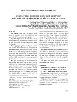 Khảo sát tình hình phơi nhiễm nghề nghiệp của nhân viên y tế tại Bệnh viện Chợ Rẫy giai đoạn 2015-2020