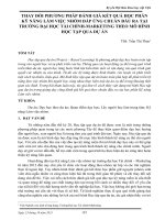 Thay đổi phương pháp đánh giá kết quả học phần Kỹ năng làm việc nhóm đáp ứng chuẩn đầu ra tại trường Đại học Tài chính – Marketing theo mô hình học tập qua dự án