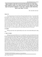 Hoạt động chuyển giao quyền đánh giá cho sinh viên trong công tác đào tạo kỹ năng mềm tại UFM: Một số kinh nghiệm và kết quả trong môi trường đào tạo trực tuyến
