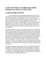 LUẬN văn NÂNG CAO HIỆU QUẢ KINH DOANH tại CÔNG TY XĂNG dầu 