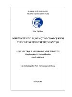 Luận văn Thạc sĩ Công nghệ thông tin: Nghiên cứu ứng dụng một số công cụ kiểm thử có ứng dụng trí tuệ nhân tạo