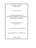 Luận văn Thạc sĩ Quản trị kinh doanh: Đào tạo nguồn nhân lực tại Công ty cổ phần Tư vấn Xây dựng Công trình Giao thông 5