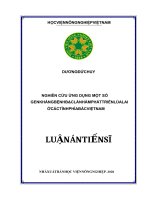 Nghiên cứu ứng dụng một số gen kháng bệnh bạc lá nhằm phát triển lúa lai ở các tỉnh phía bắc việt nam 