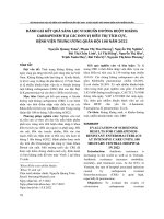 Đánh giá kết quả sàng lọc vi khuẩn đường ruột kháng Carbapenem tại các đơn vị điều trị tích cực, Bệnh viện Trung ương Quân Đội 108 năm 2022