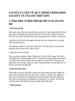 CƠ sở lý LUẬN về QUY TRÌNH THẨM ĐỊNH GIÁ đất và tài sản TRÊN đất 