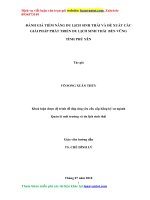 LUẬN văn THẠC sỹ ĐÁNH GIÁ TIỀM NĂNG DU LỊCH SINH THÁI và đề XUẤT các GIẢI PHÁP PHÁT TRIỂN DU LỊCH SINH THÁI  bền VỮNG 