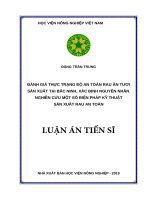 Đánh giá thực trạng độ an toàn rau ăn tươi sản xuất tại bắc ninh, xác định nguyên nhân, nghiên cứu một số biện pháp kỹ thuật sản xuất rau an toàn 