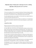 Hiệp định chung về thương mại và thuế quan (GATT) và những hiệp định có liên quan tới GATT cuả WTO vndoc com