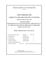 BẢO HỘ QUYỀN TÁC GIẢ, QUYỀN LIÊN QUAN ĐẾN QUYỀN TÁC GIẢ TRÊN NỀN TẢNG TRUYỀN THÔNG MẠNG XÃ HỘI THEO PHÁP LUẬT VIỆT NAM THUỘC NHÓM NGÀNH : LUẬT DÂN SỰ
