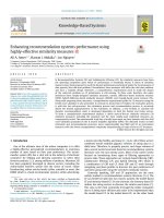 Enhancing recommendation systems perform