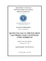 Quyền tác giả và trí tuệ nhân tạo trong cuộc cách mạng công nghiệp 4 0