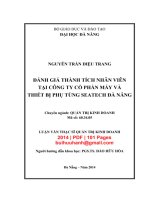 Luận văn Thạc sĩ Quản trị kinh doanh: Đánh giá thành tích nhân viên tại Công ty cổ phần Máy và Thiết bị phục tùng SEATECH Đà Nẵng