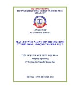 Tiểu luận đơn phương chấm dứt hợp đồng lao động trái pháp luậtpldc