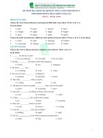 Tiếng anh 6 friends plus  unit 4  final test