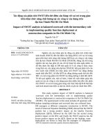 0233 tác động của phân tích SWOT đến thẻ điểm cân bằng với vai trò trung gian triển khai chức năng chất lượng tại các công ty xây dựng trên địa bàn TP HCM