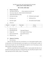 TRƯỜNG ĐẠI HỌC MỞ Tp HỒ CHÍ MINH KHOA CNTT ĐỀ CƯƠNG MÔN HỌC 1. Tên môn học tiếng Việt: CÔNG NGHỆ MÃ NGUỒN MỞ 2. Tên môn học tiếng Anh: OPEN SOURCE TECHNOLOGY