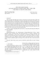 0713 hài lòng khách hàng sau khi lỗi dịch vụ được khắc phục   một tiếp cận theo lý thuyết công bằng