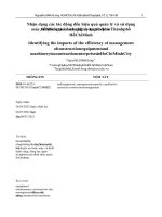 0448 nhận dạng các tác động đến hiệu quả quản lý và sử dụng máy thiết bị thi công tại các doanh nghiệp xây dựng trên địa bàn TP HCM