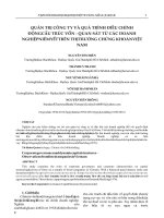 0314 quản trị công ty và quá trình điều chỉnh động cấu trúc vốn   quan sát từ các doanh nghiệp niêm yết trên thị trường chứng khoán việt nam