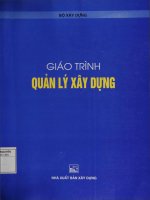 Giáo trình quản lý xây dựng
