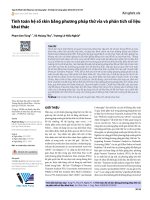 Bài nghiên cứu Open Access Full Text Article Tính toán hệ số skin phương pháp thử vỉa phân tích số liệu khai thác