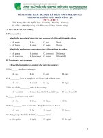 Tiếng anh 6 friends plus  unit 3  test 3
