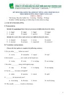 Tiếng anh 6 friends plus  unit 4  test 4