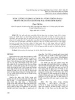 HÀM LƯỢNG HYDROCACBON ĐA VÒNG THƠM (PAHs) TRONG TRẦM TÍCH ĐẦM THỊ NẠI (TỈNH BÌNH ĐỊNH)