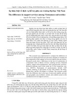 0283 sự khác biệt về dịch vụ hỗ trợ giữa các trường đại học việt nam