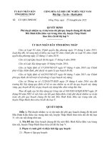 Phê duyệt nhiệm vụ và dự toán chi phí quy hoạch chung đô thị mới ốc Binh Kiều (khu vực trung tâm xã), huyện háp Mười theo tiêu chí đô thị loại V