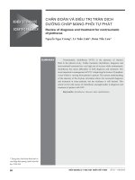 CHẨN ĐOÁN VÀ ĐIỀU TRỊ TRÀN DỊCH DƯỠNG CHẤP MÀNG PHỔI TỰ PHÁT