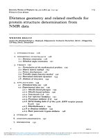 Distance geometry and related methods for protein structure determination from NMR data