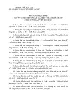 NỘI DUNG THỰC HÀNH XÉT TUYỂN VIÊN CHỨC NGÀNH GIÁO DỤC VÀ ĐÀO TẠO NĂM 2017 CHỨC DANH GIÁO VIÊN TIỂU HỌC