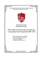 tiểu luận môn kinh tế đối ngoại đề tài phân tích tính hai mặt của chuyển giao công nghệ tại việt nam giai đoạn 2006 2022