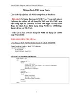 Bài thực hành XML trong Oracle