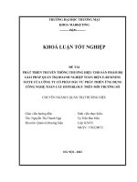 Phát triển truyền thông thương hiệu cho sản phẩm bộ giải pháp quản trị doanh nghiệp toàn diện e business suite của công ty cổ phần đầu tư phát triển ứng dụng công nghệ toàn cầu hyperlog