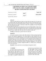 0874 cảm nhận giá trị và sự gắn kết nhân viên tại các công ty kiểm toán trên địa bàn TP HCM