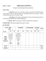 Tuần 12 – Tiết 23                         KIỂM TRA CHƯƠNG I
