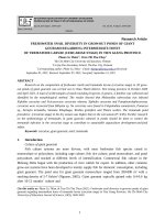 0800 THÀNH PHẦN LOÀI ốc nước NGỌT và tỉ lệ NHIỄM sán lá SONG CHỦ TRÊN ốc (GIAI đoạn CERCARIAE) THU được TRONG AO NUÔI cá THỊT TAI TƯỢNG ở TỈNH TIỀN GIANG