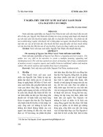 Ý NGHĨA TIỂU THUYẾT NƯỚC MẮT MÀU XANH THẪM CỦA NGUYỄN VĂN THIỆN