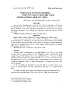 1414 nghiên cứu thành phần loài cá ở lưu vực hạ lưu sông hậu thuộc tỉnh trà vinh và tỉnh sóc trăng