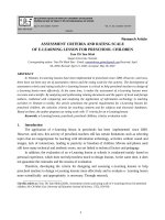 0546 TIÊU CHÍ và THANG ĐÁNH GIÁ bài dạy điện tử CHO TRẺ mầm NON