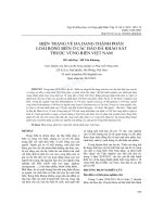 HIỆN TRẠNG VỀ ĐA DẠNG THÀNH PHẦN LOÀI RONG BIỂN Ở CÁC ĐẢO ĐÃ KHẢO SÁT THUỘC VÙNG BIỂN VIỆT NAM